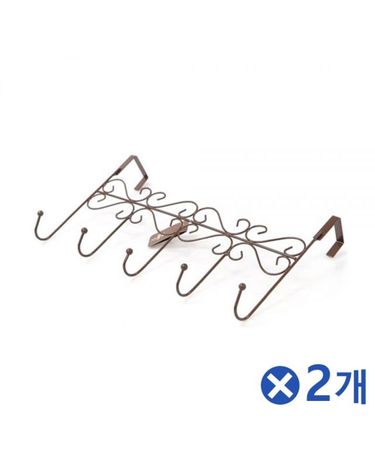 5단 도어훅 모자걸이x2개 가방보관 모자행거 문걸이[WFA7681]