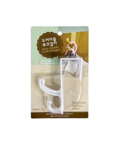 도어더블옷걸이 (약4x10.5cm) 문후크걸이[WC8B77A]