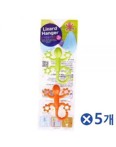 흡착형 도마뱀 벽후크 색상랜덤x5개 욕실정리 벽고리[WFAB660]