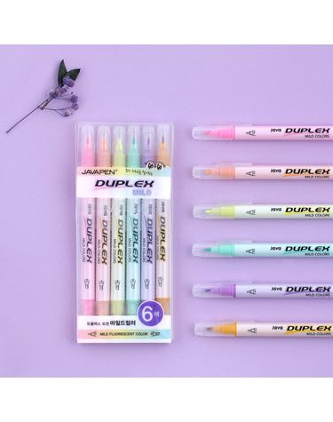 자바 듀플렉스 마일드 형광펜 6본입 세트[WD07854]