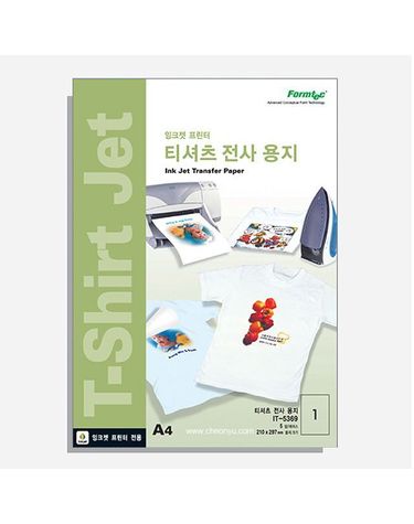 티셔츠 전사용지 A4 (5매) 흰색티셔츠용 문구 사무용[WE6E90E]