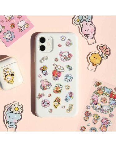 (BT21) 홀로그램 스티커 - 해피플라워 문구 학용품[WE6123F]