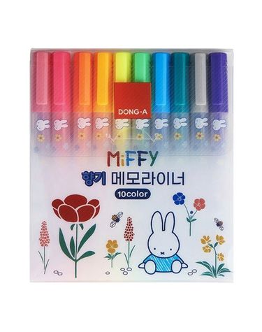 미피 메모라이너 형광펜 10색 필기 문구[WEC960A]