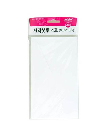 우진 4호사각봉투 세트 10.5x18.5cm 25개묶음[WFFMLFV]