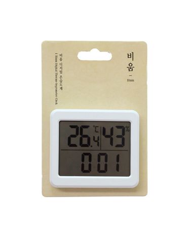 모닝글로리 11000 비움 디지털 온습도계 화이트[WFFMLFA]