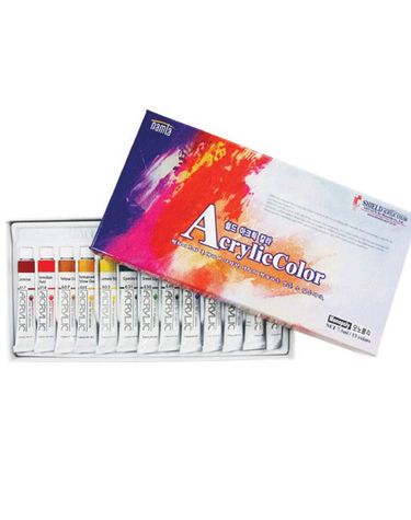 쉴드 학생용 아크릴물감 7.5ml 12색 베이직[WFFMLKW]