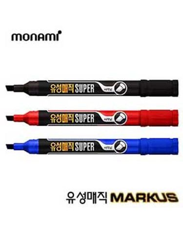 모나미 유성매직슈퍼 사각닙 1타12개입 사각매직 사각[WFFMOG9]