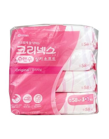 [오너클랜]크리넥스 물티슈 화장지 휴지 화장 물티슈 청소포 4입[WFFQRZO]