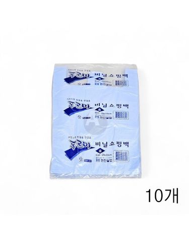 [오너클랜]푸르미 손잡이 비닐봉투 흰색 중 29X33cm 100매X10개[WFH4U72]