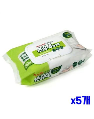 [오너클랜]캡형 손걸레 청소포 80매 x5개[WF7C63F]