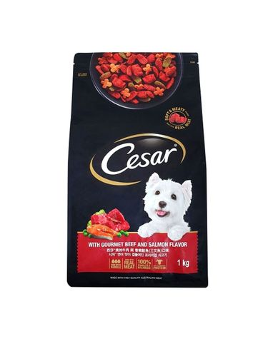 [오너클랜]전연령 강아지 건식사료 1kg 시저연어와 쇠고기 영양[WCB80BC]