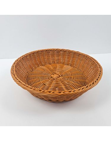 [오너클랜]원형 등나무트레이 34CM 중 등채반 업소용 진열 간식[WECB907]