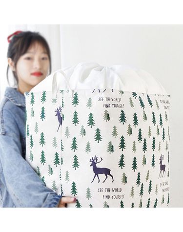 [오너클랜]폴딩패브릭바구니 175L 접이식 이불 옷 보관함[WFFLSSL]