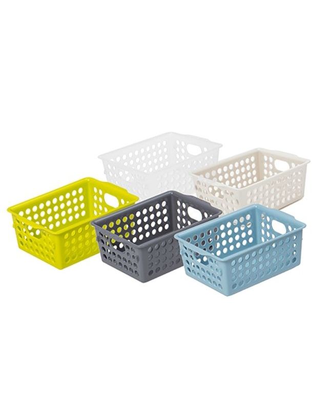 오너클랜 센스업 바스켓 7호_손잡이 플라스틱 수납 바스켓 상자[WBC66BE] 착용컷