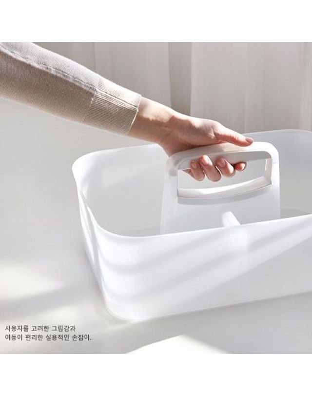 오너클랜 포르타그란데 욕실 청소도구함 손잡이형 정리함[W4345F2] 착용컷