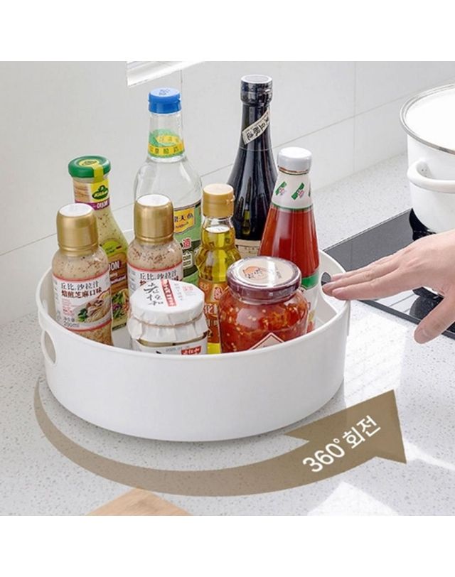 오너클랜 360도 회전 공간활용 수납트레이 소품정리함 정리함[WFCDFBC] 착용컷