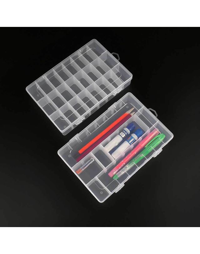 오너클랜 다용도 소품정리함 24구 다용도수납 약통 알 악세사리[WFG720W] 착용컷