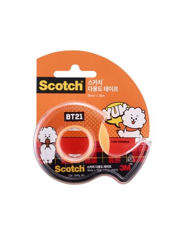 오너클랜 /(3M) BT21 다용도 테이프 알제이/18mmx30m (1개)[WCCB1CB] 착용컷