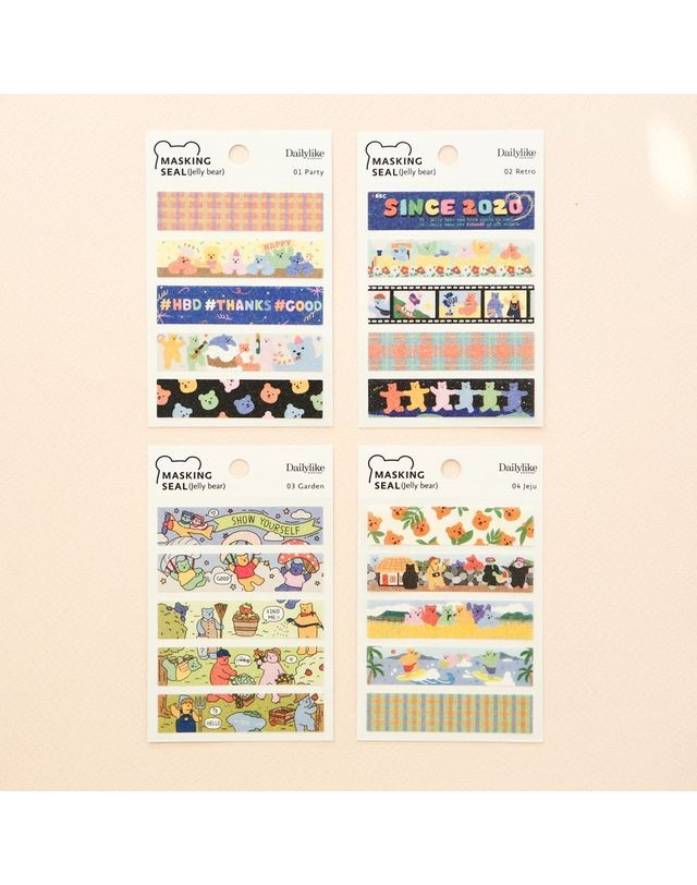 오너클랜 Masking seal (Jelly bear) 문구 학용품[WE60F36] 착용컷