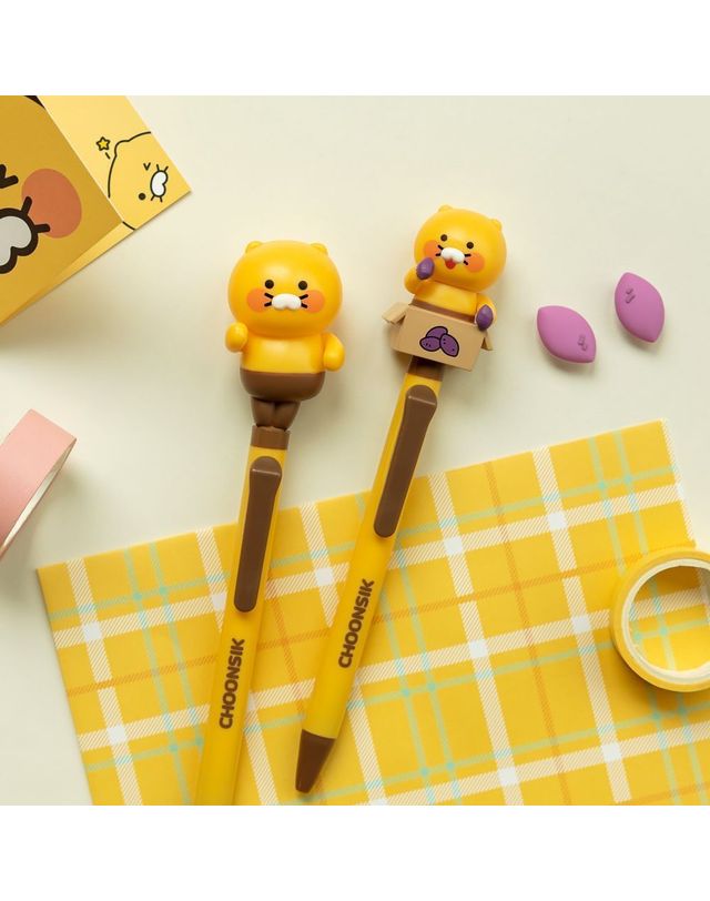 오너클랜 춘식이 액션 볼펜 필기 문구[WEC9580] 착용컷