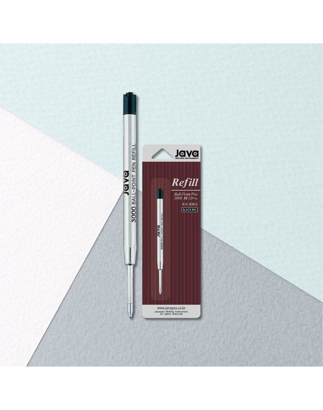 오너클랜 자바 3000 고급 금속 유성 볼펜심 1.0mm 흑색[WFFMLWU] 착용컷