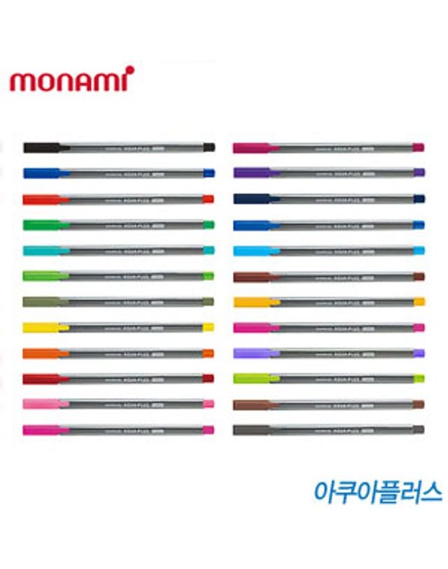 오너클랜 모나미 아쿠아플러스0.35mm 12개묶음 AQUAPLUS[WFGF3LW] 착용컷
