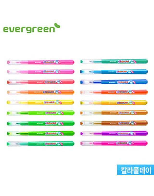 오너클랜 모나미 형광펜 칼라풀데이 1타12개입[WFGF5P5] 착용컷