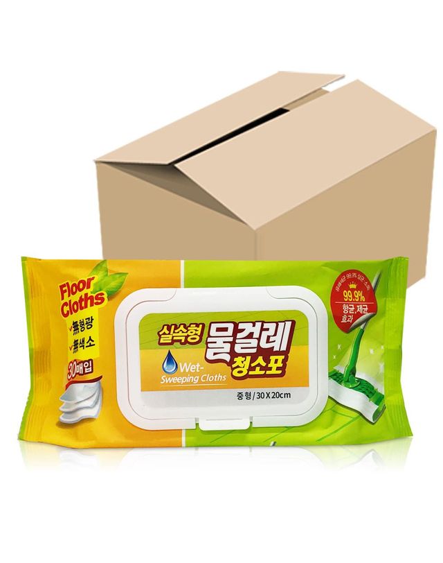 오너클랜 [오너클랜]물걸레청소포(실속형)중형 30매 x1박스(20개) 30x20cm[WFGYN38] 착용컷