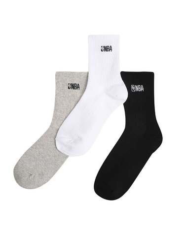 NBA 에센셜 스몰로고 3PACK MID SOCKS(N255AO231P)