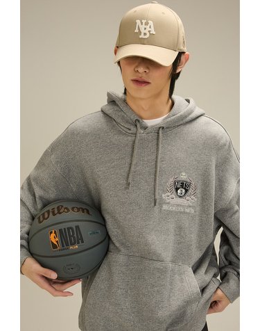 NBA 앰블럼 자수 헤비 후드 티셔츠(N244TH041P)