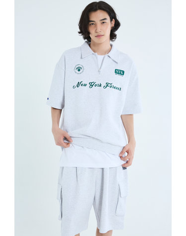NYK 카라 반집업 반팔 티셔츠(N242TS031P)
