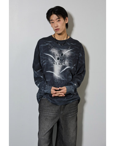 16수 싱글 빈티지 나염 긴팔 티셔츠(B254TS103P)