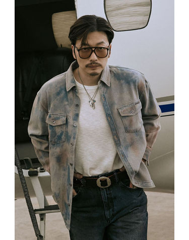 빈티지 워싱 투포켓 데님 셔츠(B265DS201P)