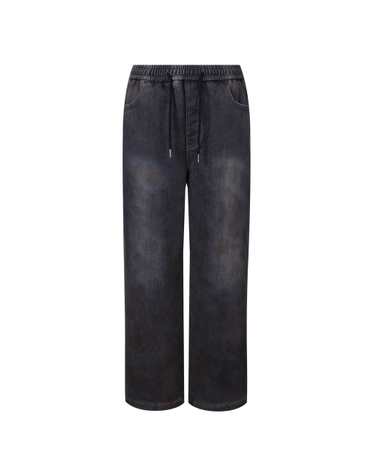 [HEATING JEAN] 밴딩 와이드 기모 데님 팬츠(B254Z0059P)