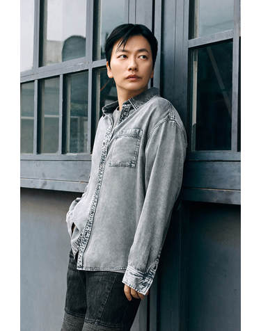 빈티지 다잉 긴팔 셔츠(B255SH320P)