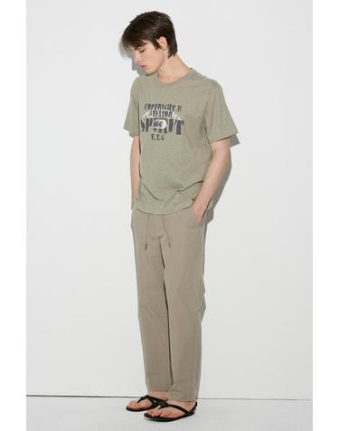남성 21수 잔체크 바이오워싱 밴딩팬츠(B235Z5472P)