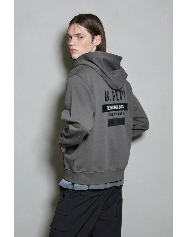 버커루 3단 쭈리 루즈핏 밀리터리 후드 집업(B251TJ326P) 착용컷