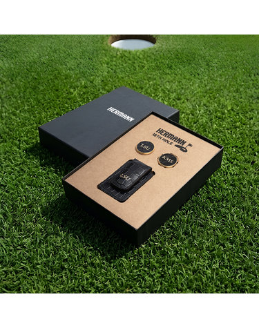 헤르만 골프 앨리 2종 Ver 04 선물 세트 - Golf Premium Gift Set 이태리 천연 가죽 볼마커 머니클립