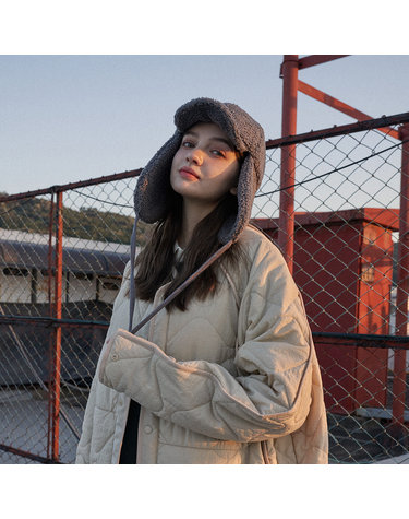 테크스킨 양털 후리스 이어머프 모자