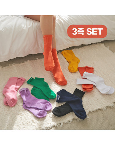 테크스킨 컬러컬렉션 골프 양말 (8color) - 3족세트