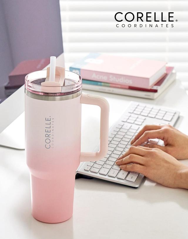 코렐코디네이츠 코렐 코디네이츠 피치/바닐라 텀블러 900ml 착용컷