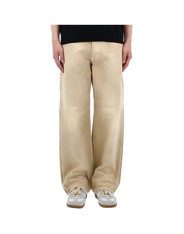 오라리 오라리 오가닉 코튼 덕 팬츠 A25SP02CD LIGHT BEIGE 착용컷