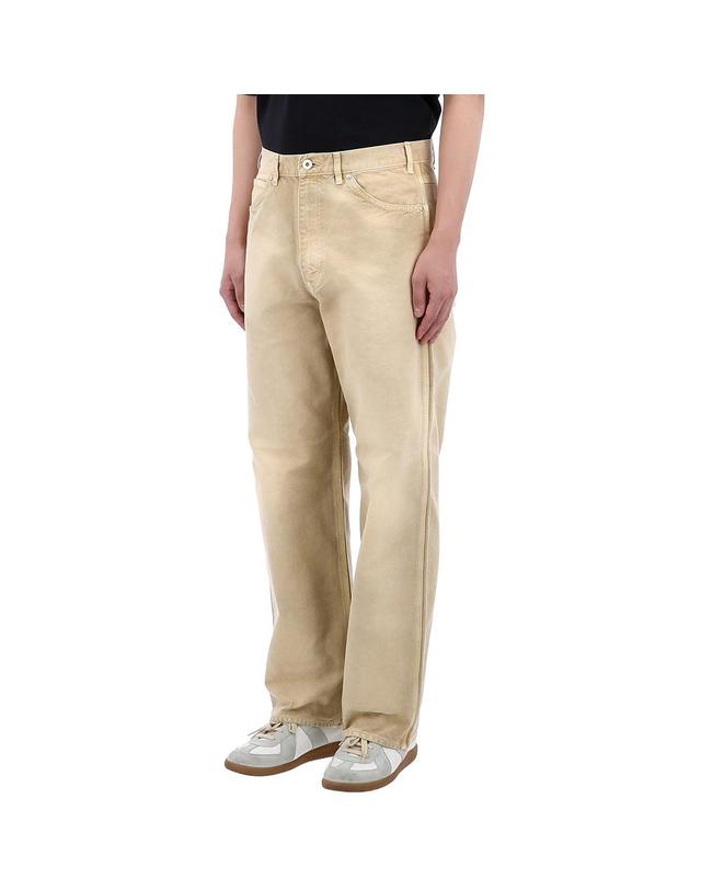 오라리 오라리 오가닉 코튼 덕 팬츠 A25SP02CD LIGHT BEIGE 착용컷