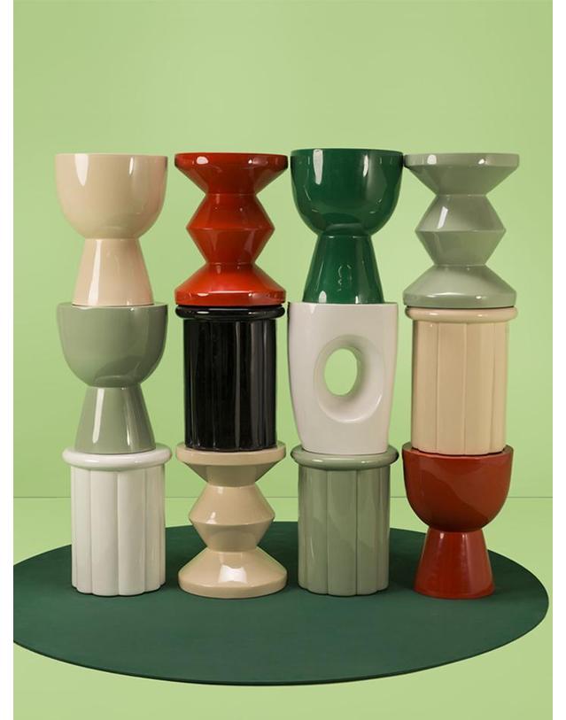 폴스포텐 Roman stool_ Beige 착용컷