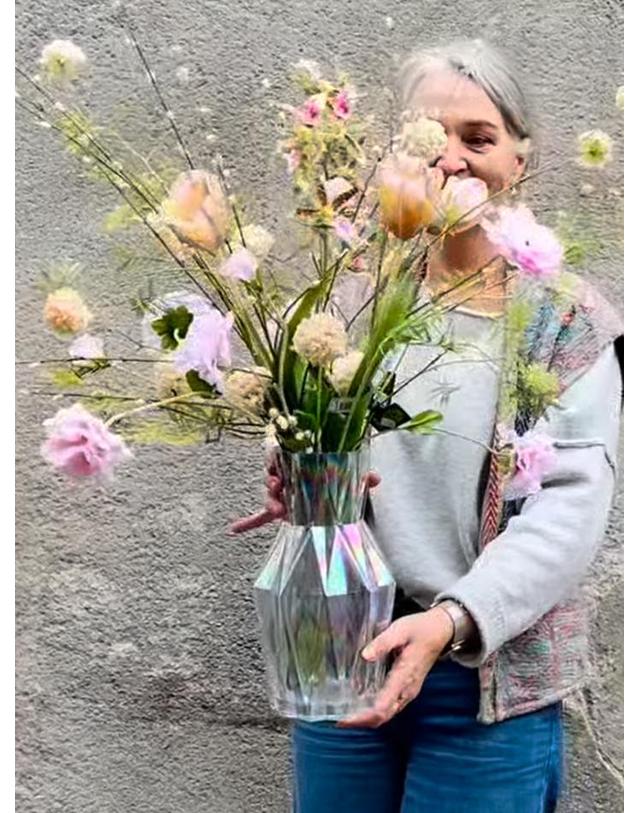 폴스포텐 Glass fold vase_S 착용컷