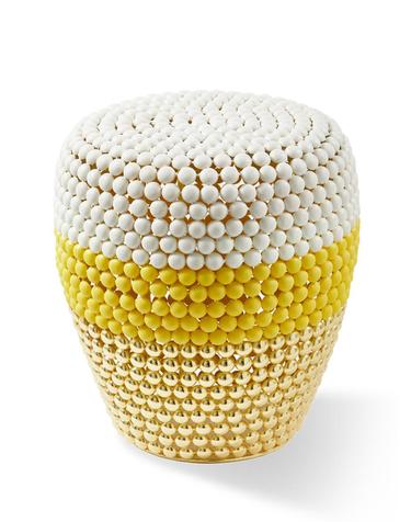 Stripe dot stool _White Combi