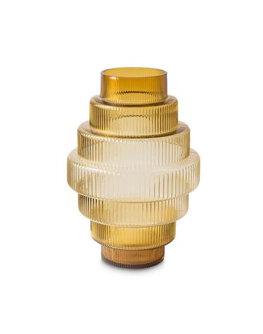 STEPS VASE L Brown