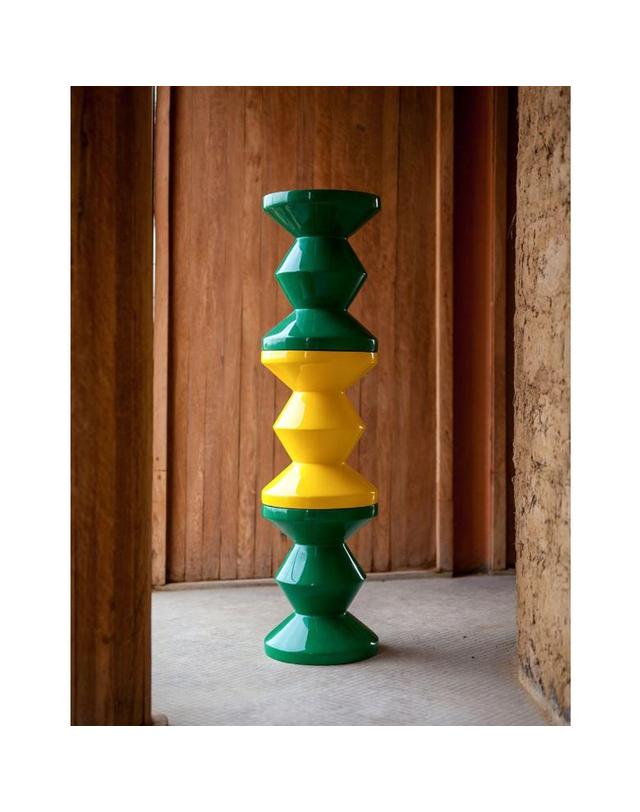 폴스포텐 Zigzag stool_Em green 착용컷