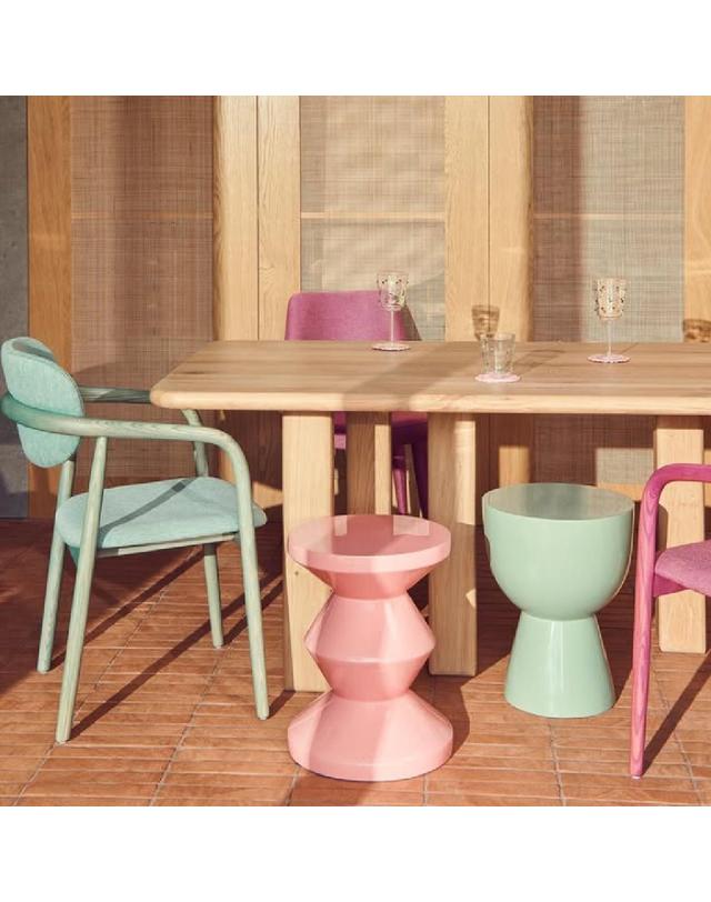 폴스포텐 Zigzag stool_Pink 착용컷