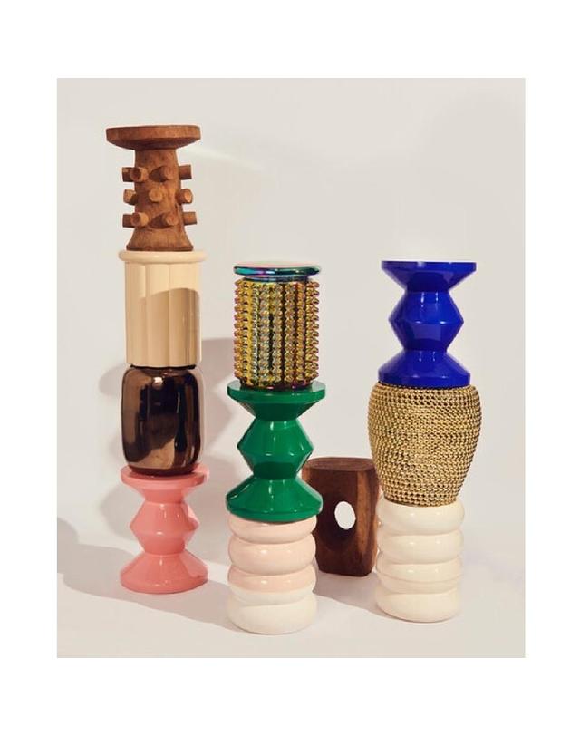 폴스포텐 Zigzag stool_Pink 착용컷